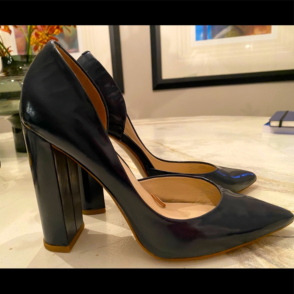 Black Zara Orsay Leather heels size 7
